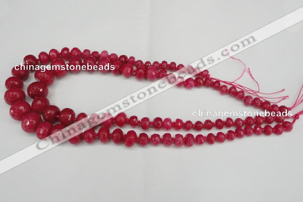 CCN2648 15.5 inches 5*8mm - 12*16mm faceted rondelle candy jade beads