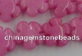 CCN2660 15.5 inches 16mm carved flower candy jade beads wholesale