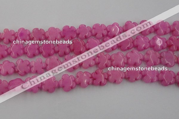 CCN2660 15.5 inches 16mm carved flower candy jade beads wholesale