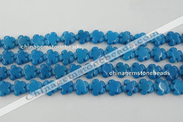 CCN2664 15.5 inches 16mm carved flower candy jade beads wholesale