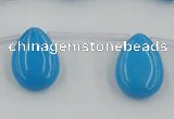 CCN2682 Top-drilled 13*18mm flat teardrop candy jade beads