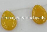 CCN2704 Top-drilled 18*25mm flat teardrop candy jade beads