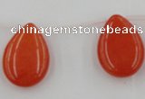 CCN2705 Top-drilled 18*25mm flat teardrop candy jade beads