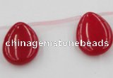 CCN2706 Top-drilled 18*25mm flat teardrop candy jade beads