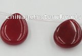 CCN2707 Top-drilled 18*25mm flat teardrop candy jade beads