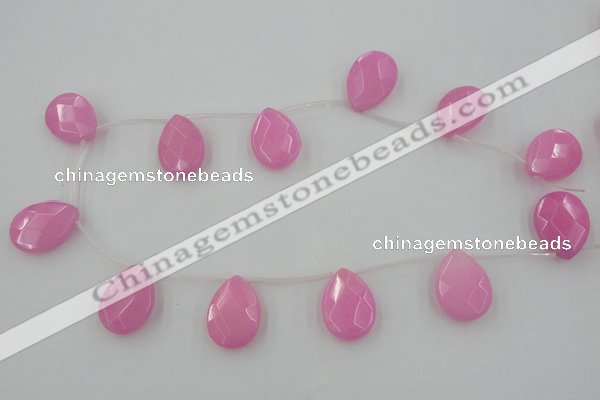CCN2715 Top-drilled 18*25mm briolette candy jade beads wholesale