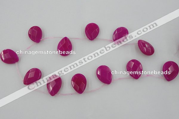 CCN2716 Top-drilled 18*25mm briolette candy jade beads wholesale