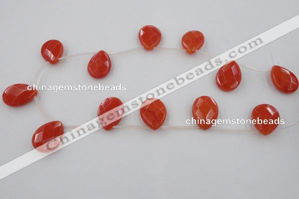 CCN2718 Top-drilled 18*25mm briolette candy jade beads wholesale