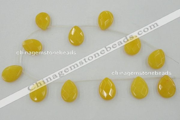 CCN2720 Top-drilled 18*25mm briolette candy jade beads wholesale