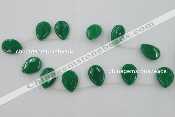 CCN2724 Top-drilled 18*25mm briolette candy jade beads wholesale