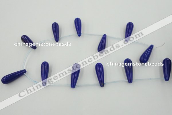 CCN2740 Top-drilled 10*30mm teardrop candy jade beads wholesale