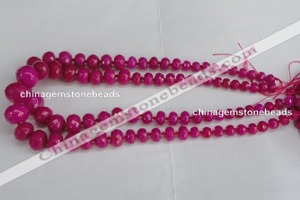 CCN2753 15.5 inches 5*8mm - 12*16mm faceted rondelle candy jade beads