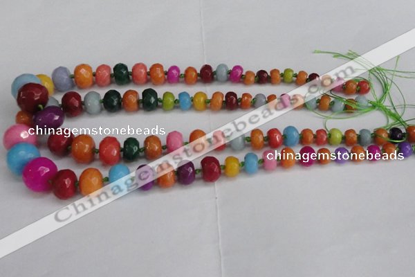 CCN2756 15.5 inches 5*8mm - 12*16mm faceted rondelle candy jade beads