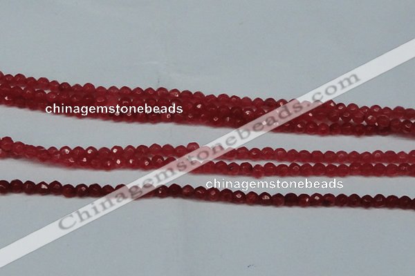 CCN2812 15.5 inches 3mm tiny faceted round candy jade beads