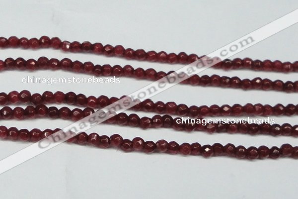 CCN2813 15.5 inches 3mm tiny faceted round candy jade beads