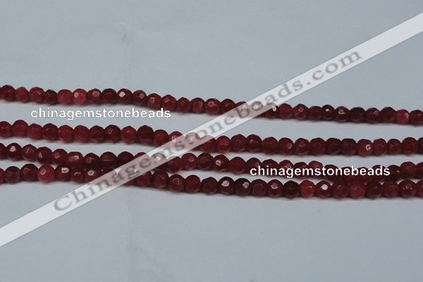 CCN2821 15.5 inches 4mm tiny faceted round candy jade beads