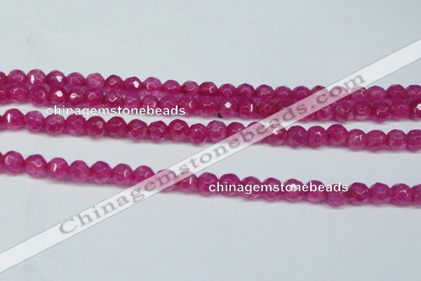 CCN2830 15.5 inches 5mm faceted round candy jade beads