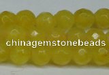 CCN2833 15.5 inches 5mm faceted round candy jade beads