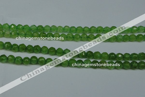 CCN2834 15.5 inches 5mm faceted round candy jade beads