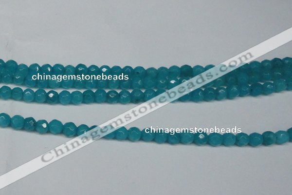 CCN2836 15.5 inches 5mm faceted round candy jade beads