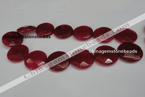 CCN284 15.5 inches 30mm faceted coin candy jade beads wholesale