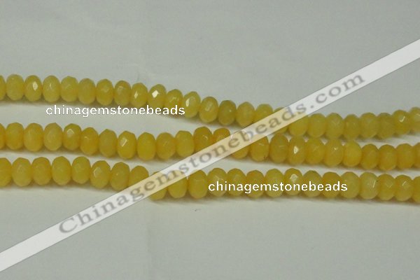 CCN2873 15.5 inches 5*8mm faceted rondelle candy jade beads