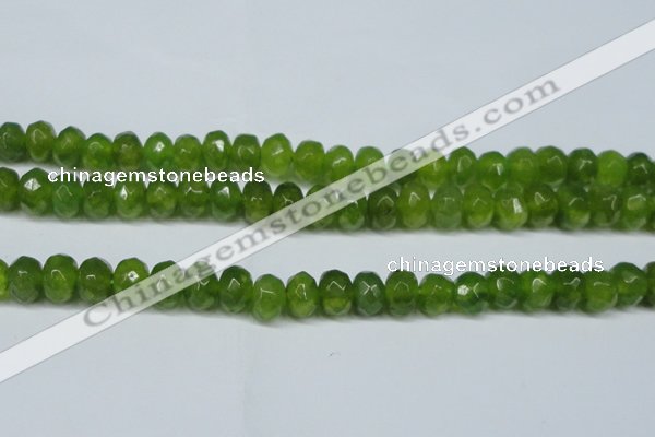 CCN2874 15.5 inches 5*8mm faceted rondelle candy jade beads