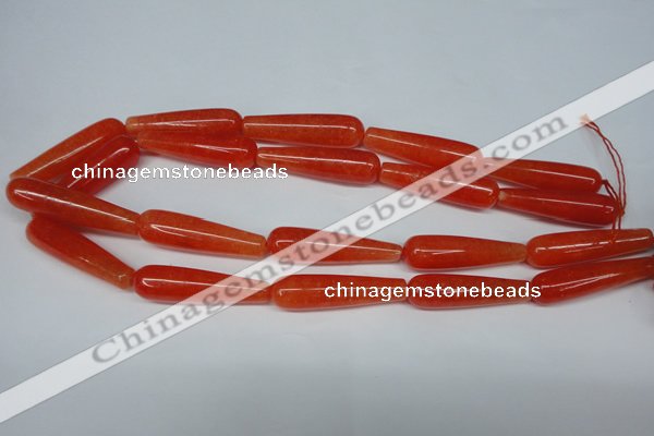 CCN2880 15.5 inches 10*40mm teardrop candy jade beads