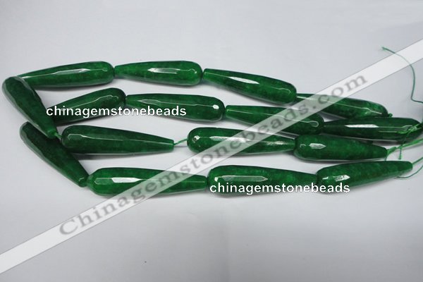 CCN2901 15.5 inches 12*50mm faceted teardrop candy jade beads