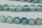 CCN2932 15.5 inches 8mm faceted round candy jade beads