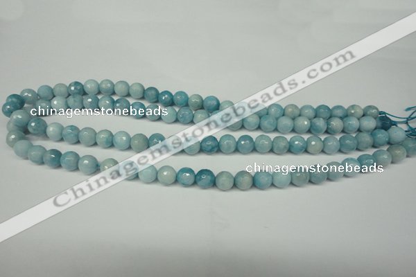 CCN2932 15.5 inches 8mm faceted round candy jade beads