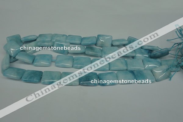 CCN2941 15.5 inches 15*20mm rectangle candy jade beads wholesale