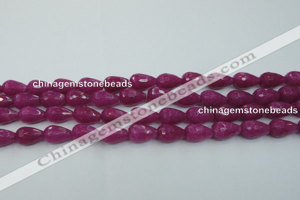 CCN3001 15.5 inches 10*15mm faceted teardrop candy jade beads