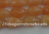 CCN3005 15.5 inches 10*15mm faceted teardrop candy jade beads