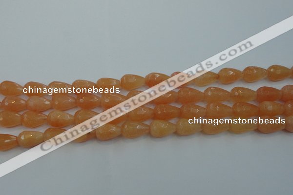 CCN3005 15.5 inches 10*15mm faceted teardrop candy jade beads