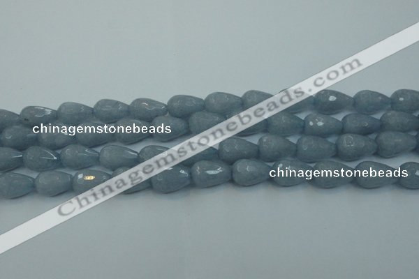 CCN3007 15.5 inches 10*15mm faceted teardrop candy jade beads