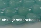 CCN3008 15.5 inches 10*15mm faceted teardrop candy jade beads