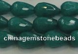 CCN3010 15.5 inches 10*15mm faceted teardrop candy jade beads