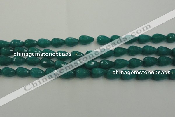 CCN3010 15.5 inches 10*15mm faceted teardrop candy jade beads