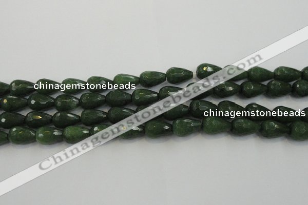 CCN3011 15.5 inches 10*15mm faceted teardrop candy jade beads