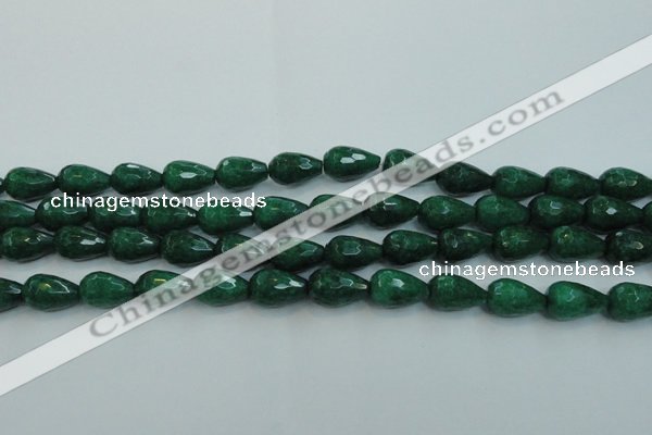 CCN3012 15.5 inches 10*15mm faceted teardrop candy jade beads