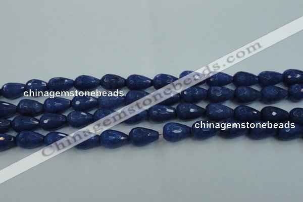 CCN3014 15.5 inches 10*15mm faceted teardrop candy jade beads