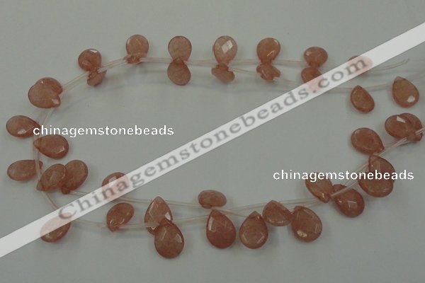 CCN3020 15.5 inches 10*14mm briolette candy jade beads wholesale