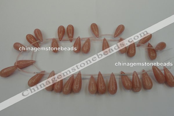 CCN3025 15.5 inches 10*25mm teardrop candy jade beads wholesale