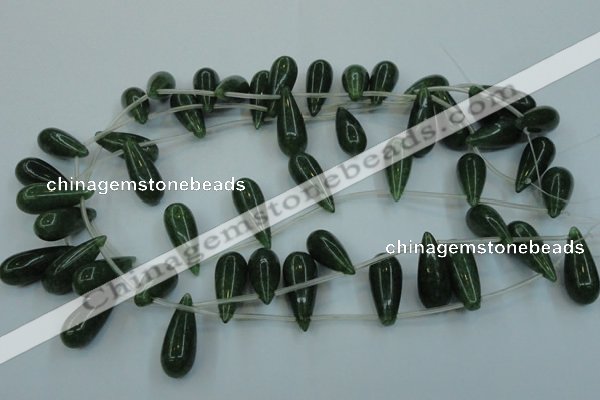 CCN3026 15.5 inches 10*25mm teardrop candy jade beads wholesale