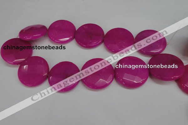 CCN304 15.5 inches 35mm faceted coin candy jade beads wholesale