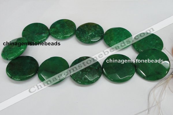 CCN309 15.5 inches 35mm faceted coin candy jade beads wholesale