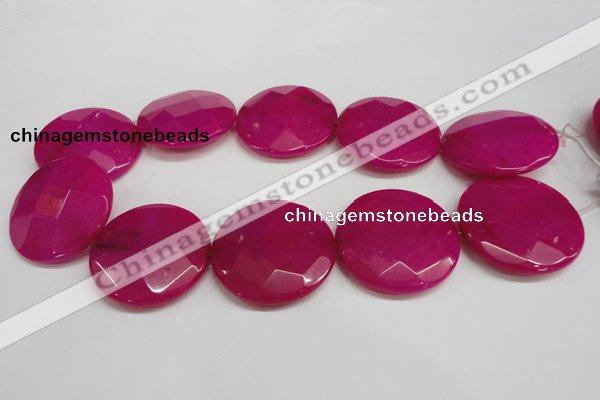 CCN316 15.5 inches 40mm faceted coin candy jade beads wholesale