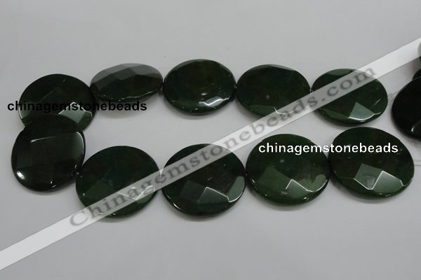 CCN321 15.5 inches 40mm faceted coin candy jade beads wholesale