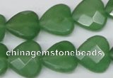 CCN346 15.5 inches 15*15mm faceted heart candy jade beads wholesale